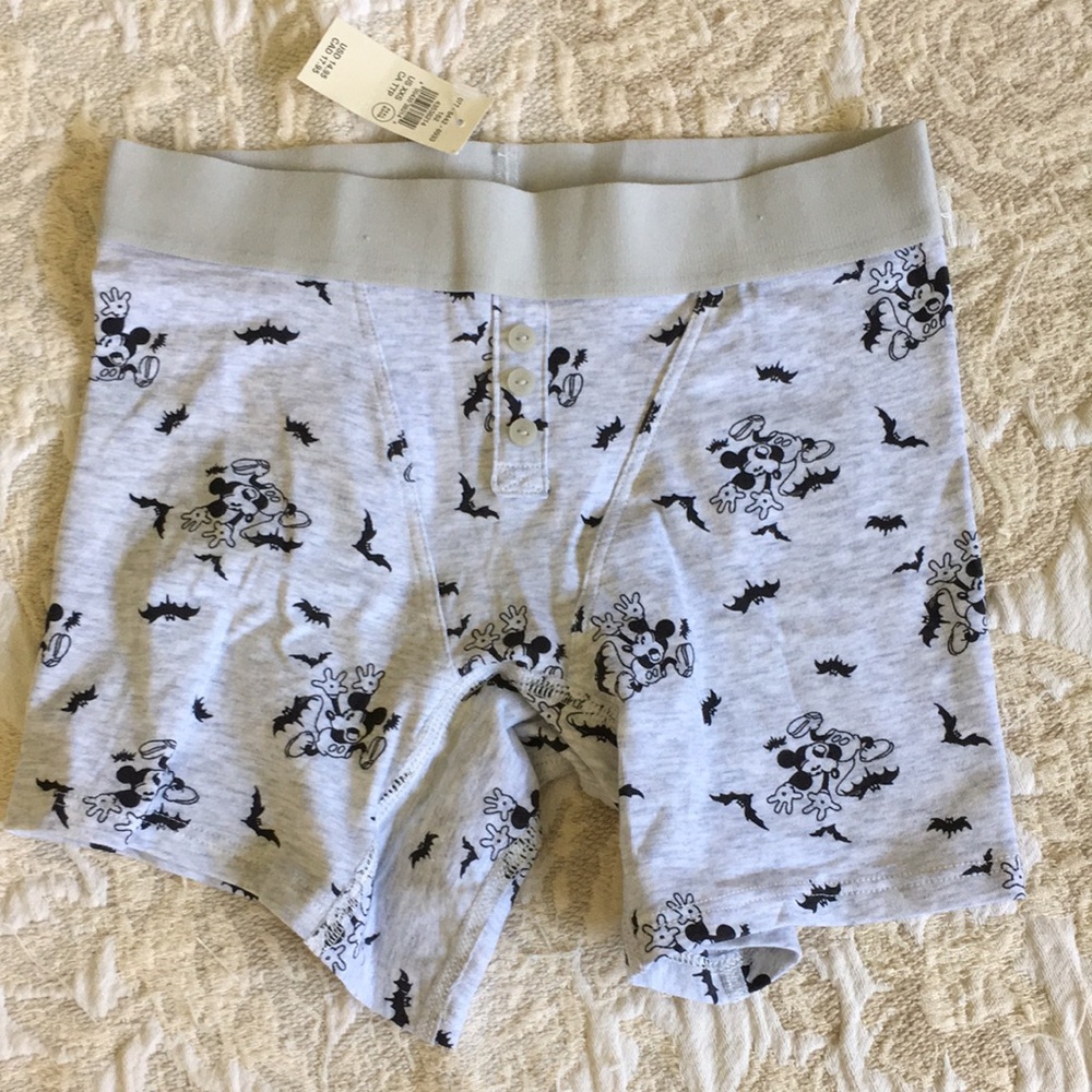 Gray Disney Print Boxer Briefs women